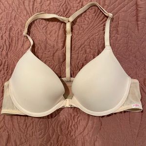 cream colored push up bra from VS pink
